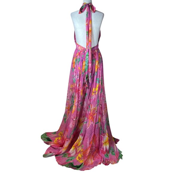 ROCOCO SAND Megan Maxi Dress in Pink Floral Small New Womens Long Gown - Picture 7 of 13